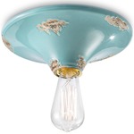 Vintage Round Canopy Ceiling Light Fixture - Vintage Light Blue