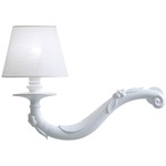 Deja-Vu Wall Sconce - Glossy White / White