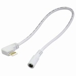 Side Power Line Cable with RCA Jack - White