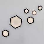 Hexagon Wall Light - Black Oak