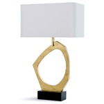 Manhattan Table Lamp - Gold Leaf / Natural Linen