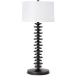 Fishbone Buffet Lamp - Ebony / Natural Linen