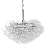 Bubbles Chandelier - Brushed Nickel / Clear