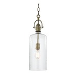 Bar Pendant - Brass / Clear