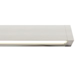 Nova Linear Suspension with End Feed Power/Two Canopies - Satin Nickel / White Lens