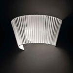 Ribbon Wall Light - Satin Nickel / White