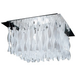 Avir Square Ceiling Light - Polished Steel / White