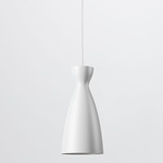 Pretty Long Pendant - Matte White