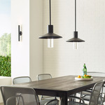 Ash Outdoor Pendant Light - Bronze / Clear Cylinder