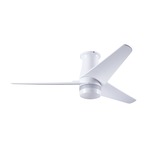 Velo Flush DC Ceiling Fan - Gloss White / White