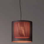 Moare Two Shade Pendant - Black / Grey / Red