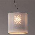 Moare Two Shade Pendant - Black / White / Black