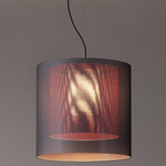 Moare Two Shade Pendant - Black / Grey / Red