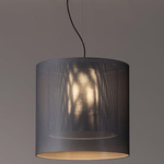 Moare Two Shade Pendant - Black / Grey / Black