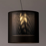 Moare Two Shade Pendant - Black / Black / Grey