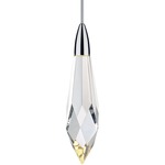 Marquis Pendant - Polished Nickel / Clear