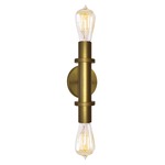 Firenze Vintage LED Dual Wall Sconce - Satin Brass