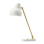VL38 Table Lamp - Brushed Brass / White