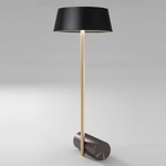 Calee XS Floor Lamp - Satin Graphite / Satin Brass