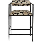 Barbana Counter Stool - Ocelot Embroidered Linen