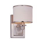 Nexus Wall Light - Satin Nickel / White