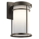 Toman LED Outdoor Wall Light - Olde Bronze / Satin Etched