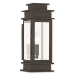 Princeton Small Outdoor Wall Sconce - Black / Clear