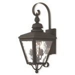 Cambridge Outdoor Wall Light - Black / Clear Water