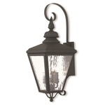 Cambridge Outdoor Wall Light - Black / Clear Water