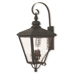 Cambridge Outdoor Wall Light - Black / Clear Water