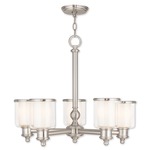 Middlebush Chandelier - Brushed Nickel / Clear