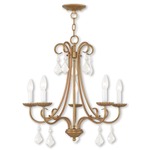 Daphne Chandelier - Antique Gold Leaf