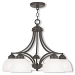 Somerset Chandelier - English Bronze / Frosted