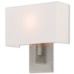 Hayworth Wall Sconce - Brushed Nickel / Off White