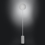 Lua Floor Lamp - White / Brushed Aluminum