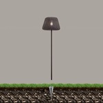 Ralph Outdoor Floor Lamp with Stake - Metalized Brown / Clear