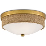 Hopkins Ceiling Light Fixture - Dark Gold Leaf / Frosted