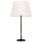 Ferrelli Table Lamp - Weathered Oak / White Linen