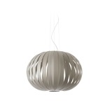 Poppy Pendant - Brushed Nickel / Grey Wood