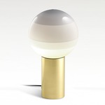 Dipping Light Table Lamp - Brushed Brass / Off White