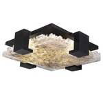 Terra Indoor / Outdoor Ceiling Light Fixture - Black / Antiqued Gold Leaf