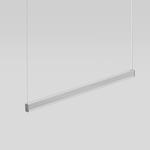 Ledbar Square Direct / Indirect Linear Suspension - Aluminum / Frosted