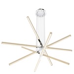 Pix Sticks Tie Stix Wood Suspension with Remote Power - Chrome / Wood Maple