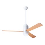 Cirrus DC Ceiling Fan - Gloss White / Maple