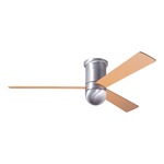 Cirrus Flush DC Ceiling Fan - Brushed Aluminum / Maple