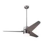 Velo DC Ceiling Fan with Light - Bright Nickel / Graywash