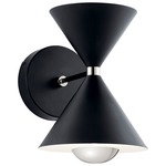 Kordan Wall Sconce - Matte Black / Polished Nickel