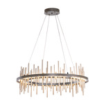 Cityscape Circular Chandelier - Natural Iron / Soft Gold