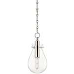 Ivy Pendant - Polished Nickel / Clear