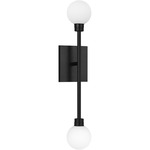 Mara Wall Sconce 120V - Matte Black / Frosted